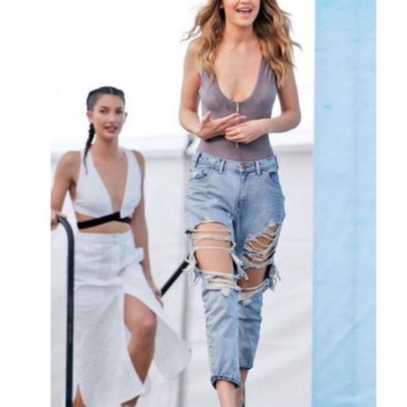 House of CB Romane Vegan Suede Bodysuit, SIZE L - Picture 2 of 6